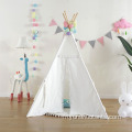 Tipi pour enfants en toile de coton et dentelle